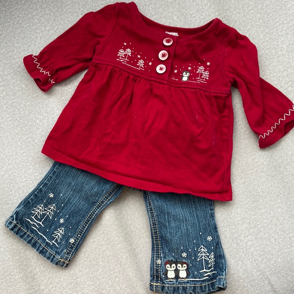 Vintage Gymboree Winter Holiday Outfit, Size 3-6 months